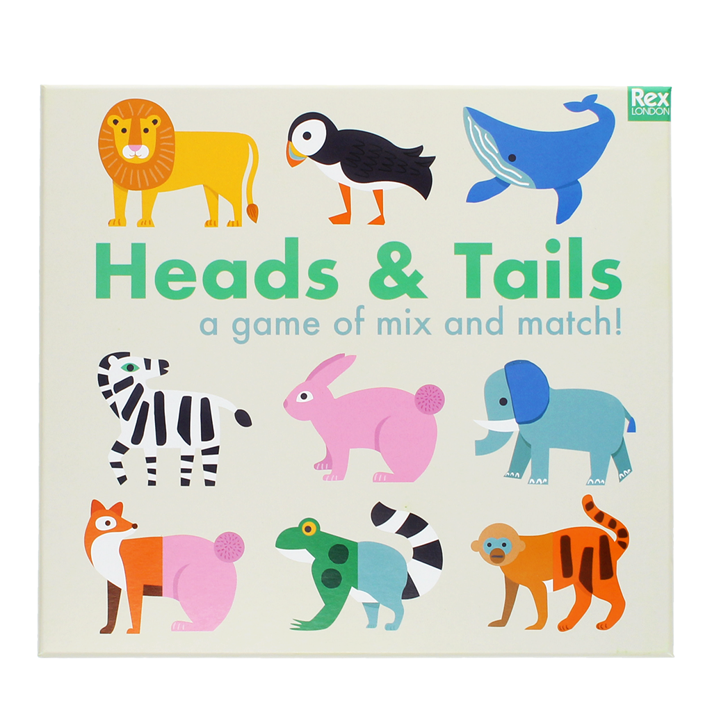 Rex London - Kop en staart spel (24 stukjes) Dieren