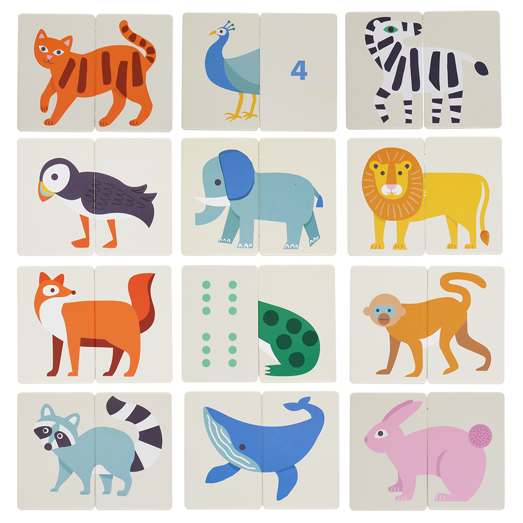 Rex London - Kop en staart spel (24 stukjes) Dieren