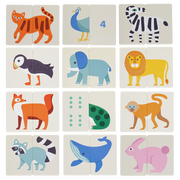 Rex London - Kop en staart spel (24 stukjes) Dieren