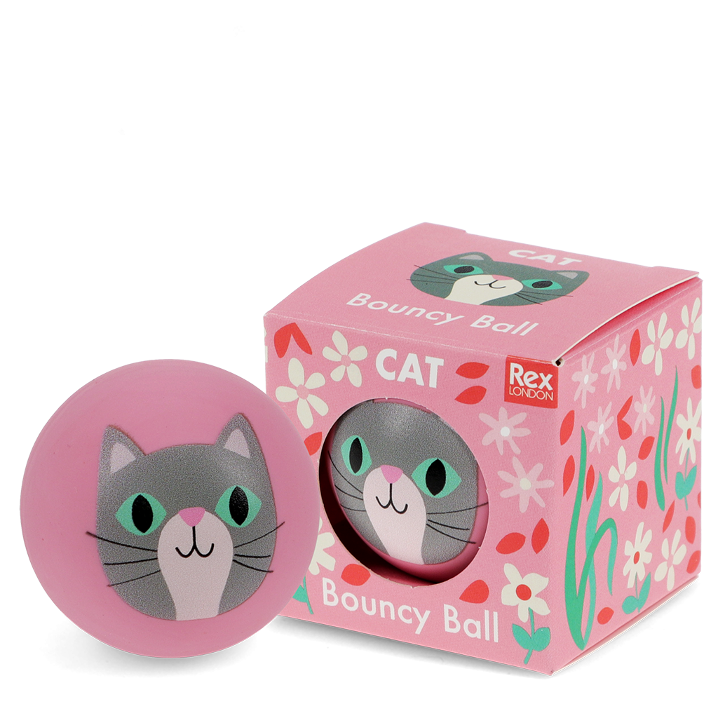 Rex London - Stuiterbal Kat (roze)