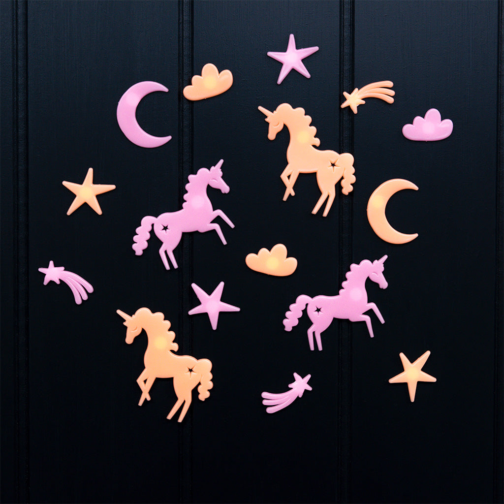 Rex London - Glow in the dark stickers Eenhoorns (set van 24)
