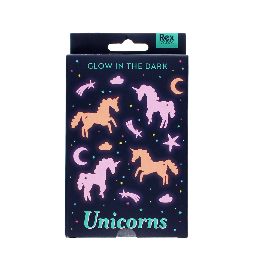 Rex London - Glow in the dark stickers Eenhoorns (set van 24)