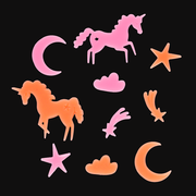 Rex London - Glow in the dark stickers Eenhoorns (set van 24)