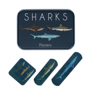 Rex London - Kinderpleisters in blik (30 stuks) - Haaien