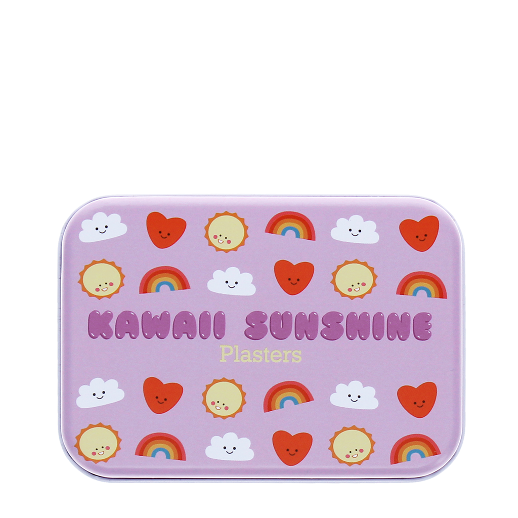 Rex London - Kinderplusters in Blik (30 stuks) - Kawaii Sunshine