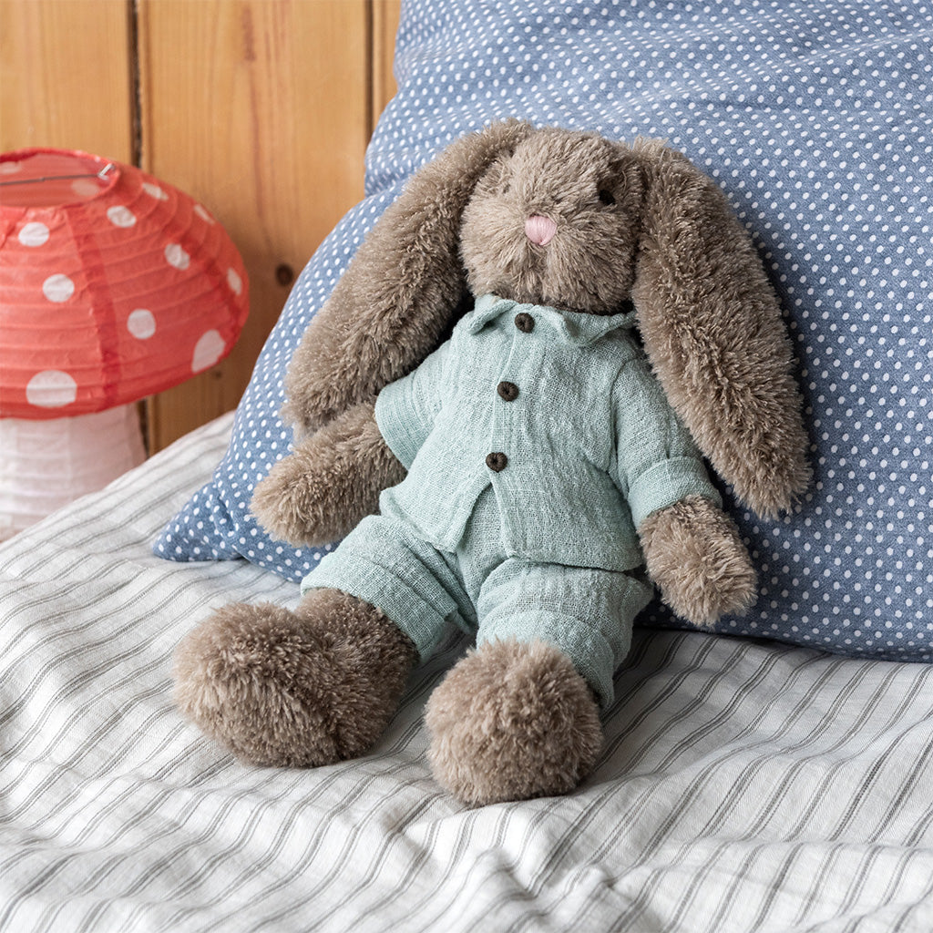 Rex London - Pluche Knuffelkonijn in Blauw Pakje