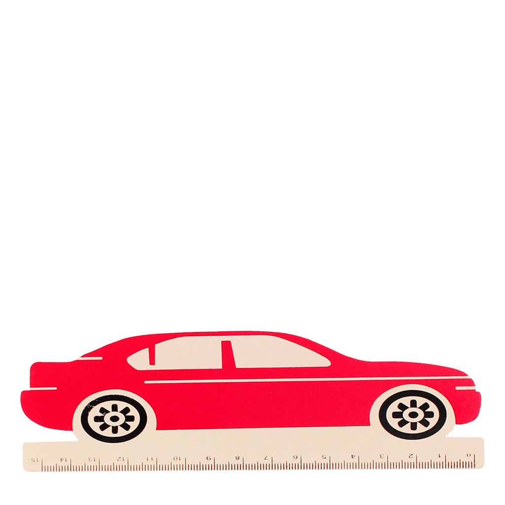 Rex London - Houten Liniaal Rode Auto