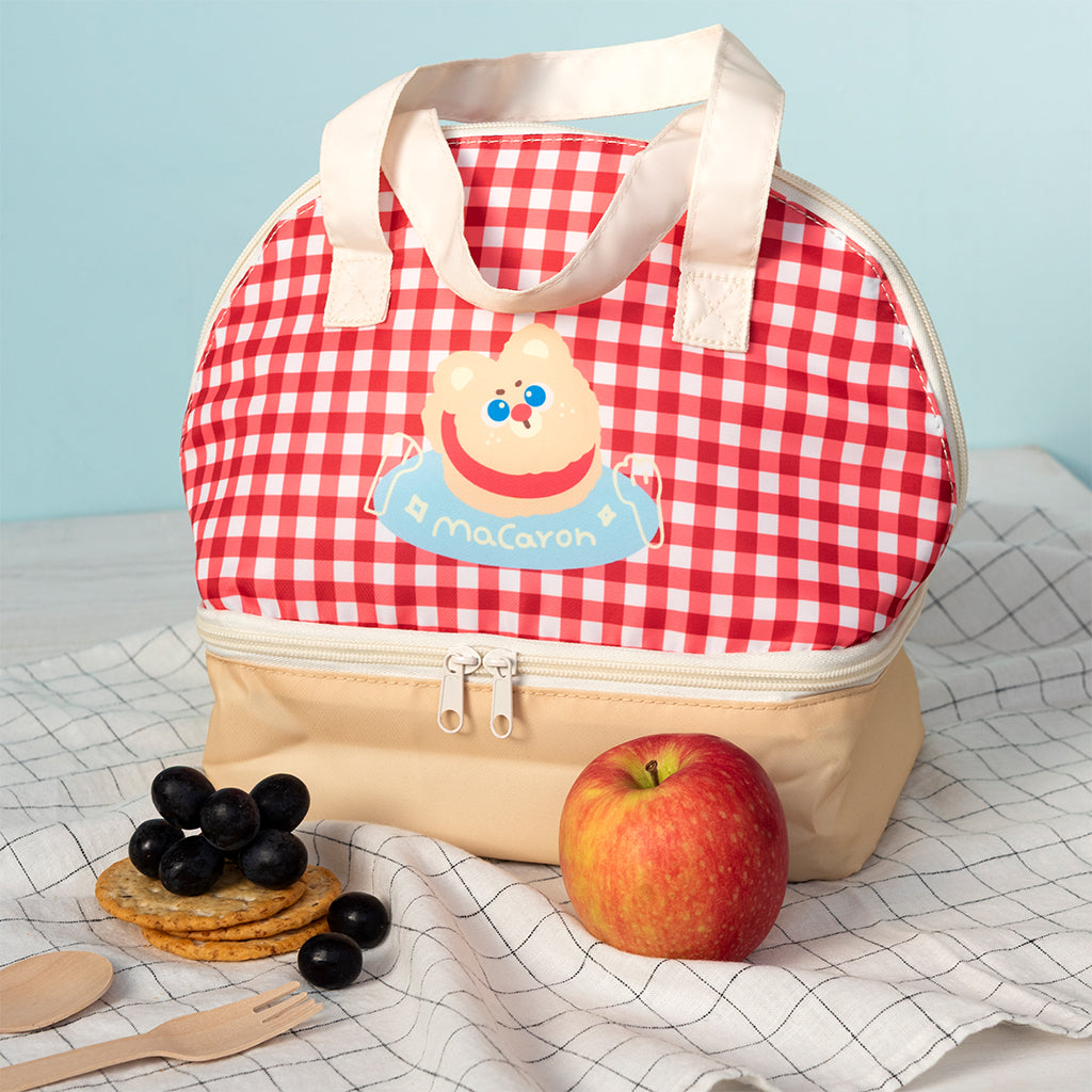 Rex London - Geïsoleerde Lunchtrommel Dubbelvaks Kawaii Macaron