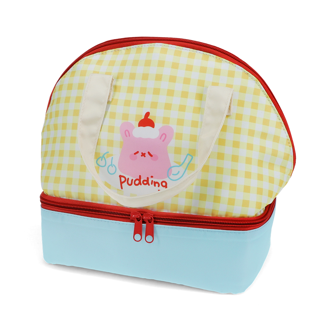 Rex London - Geïsoleerde Lunchtrommel Dubbelvaks Kawaii Pudding