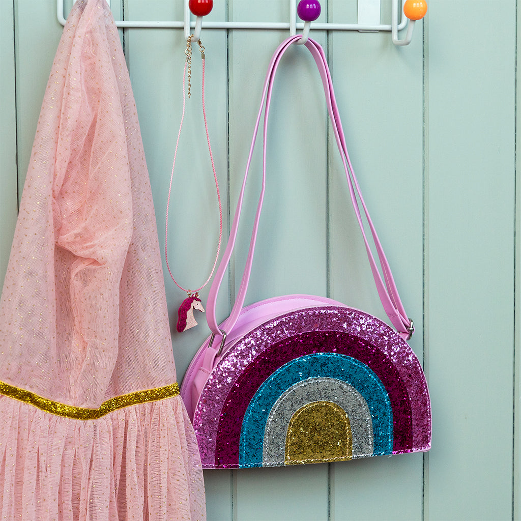 Rex London - Glitter Handtas Regenboog