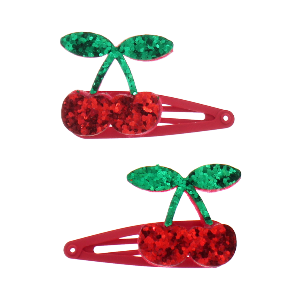 Rex London - Haarclips Glitter Kersjes