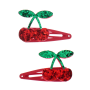 Rex London - Haarclips Glitter Kersjes