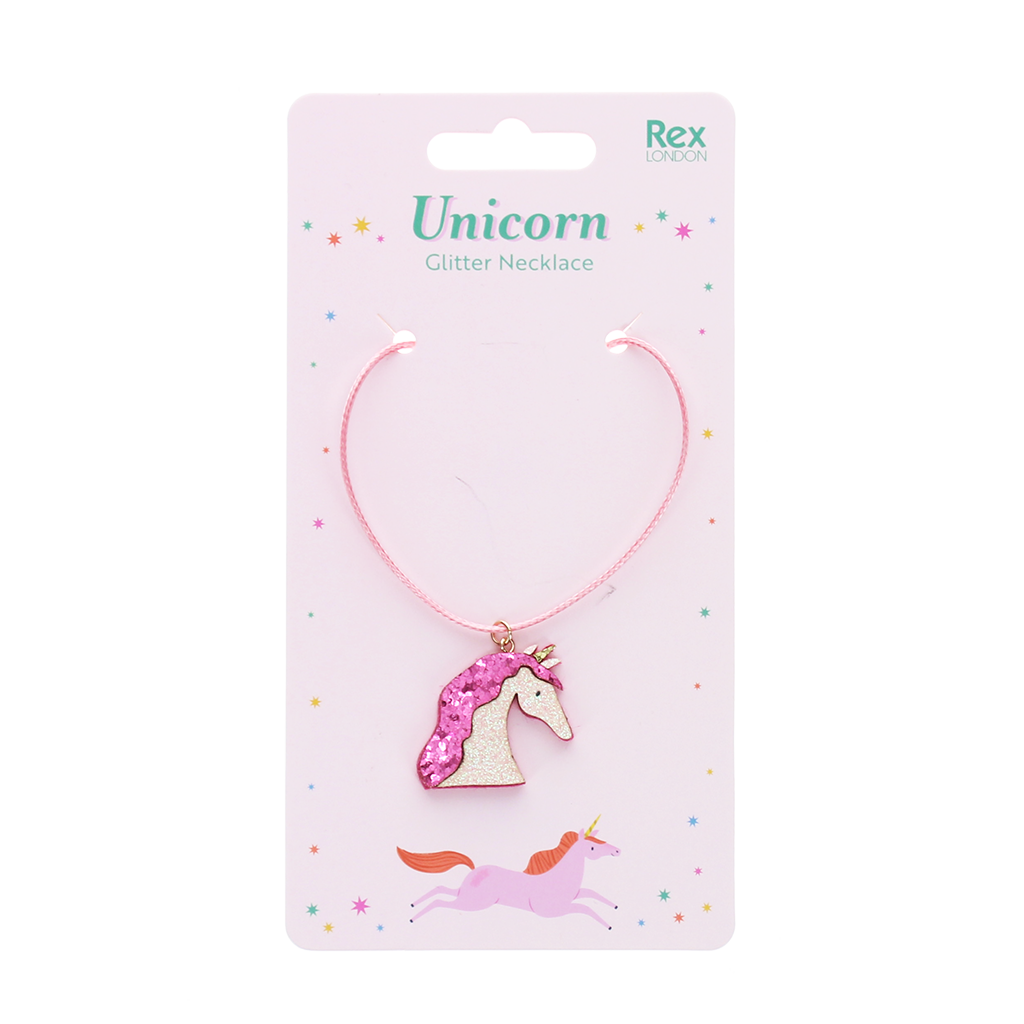 Rex London - Glitter Ketting Eenhoorn