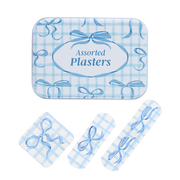 Rex London - Pleisters in blik (30 stuks) - Blauwe strikjes
