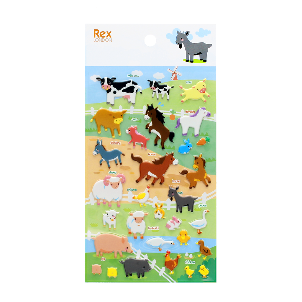Rex London - 3D Stickers Boerderijdieren