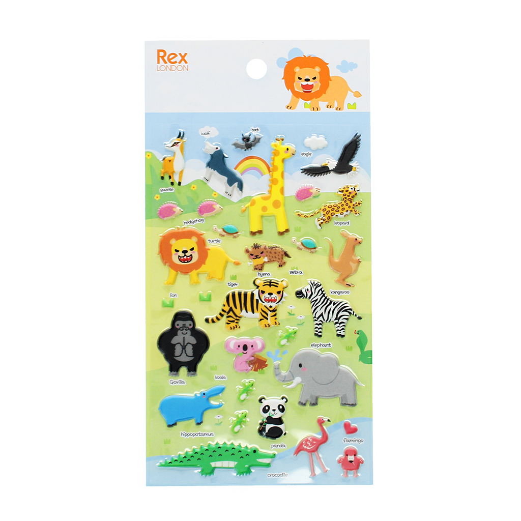 Rex London - 3D Stickers Wilde Safari Dieren