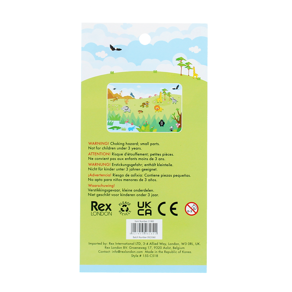 Rex London - 3D Stickers Wilde Safari Dieren