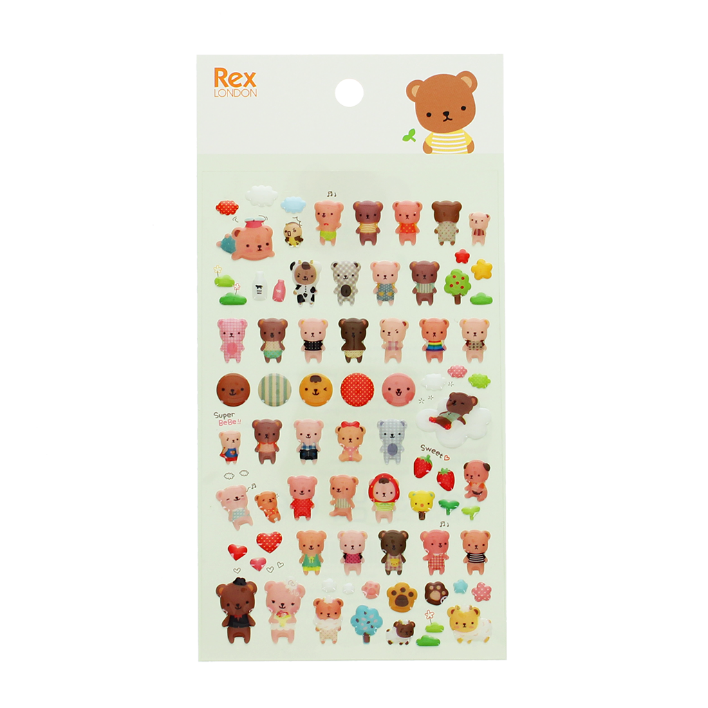 Rex London - 3D Stickers Schattige Beren