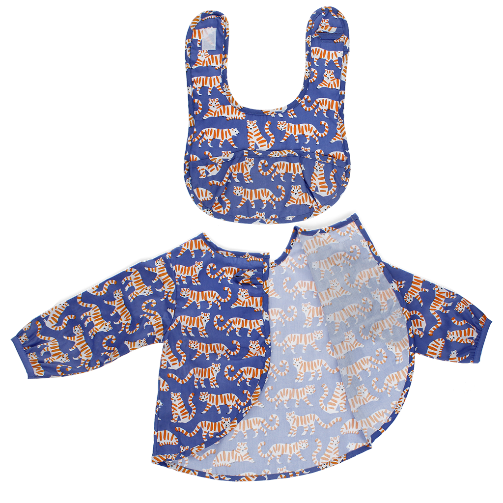 Rex London - Slabber en Schort Set Tijger