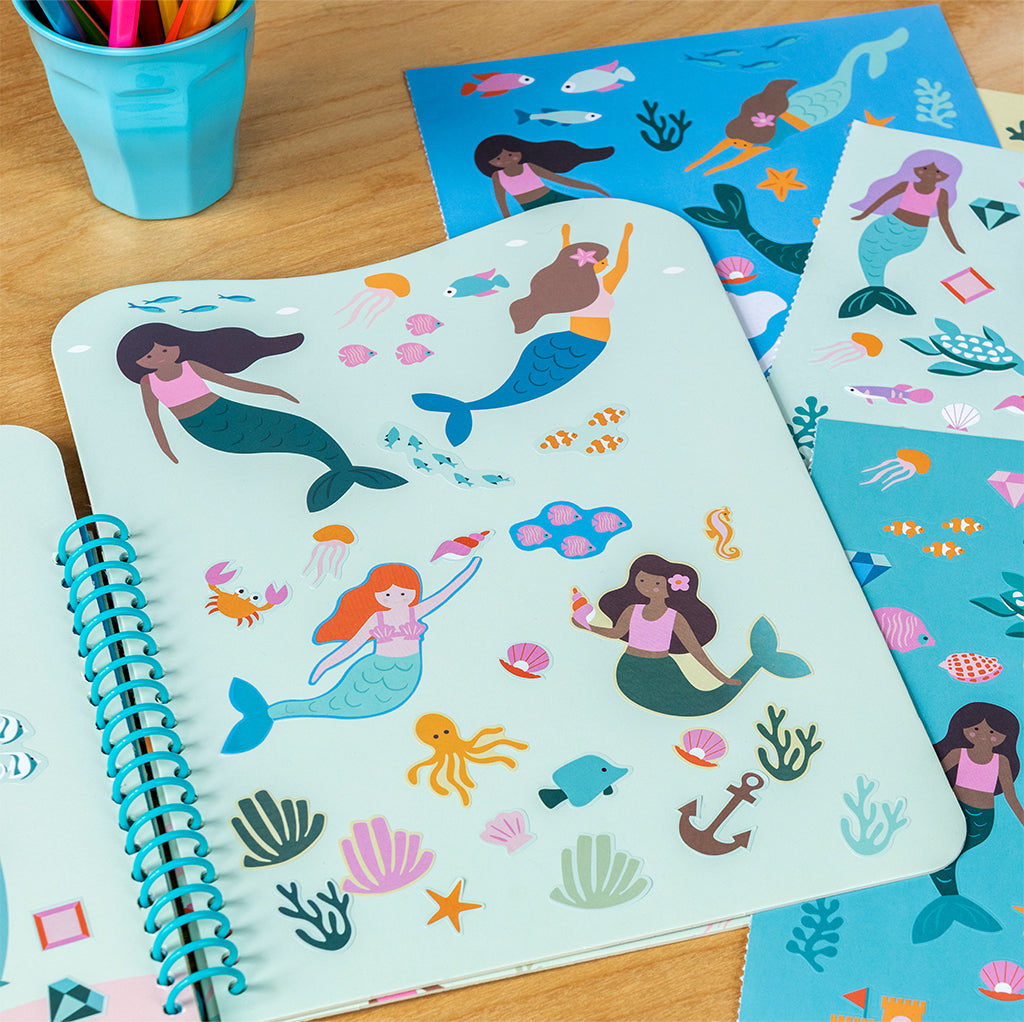 Rex London - Herbruikbaar Stickerboek Zeemeermin