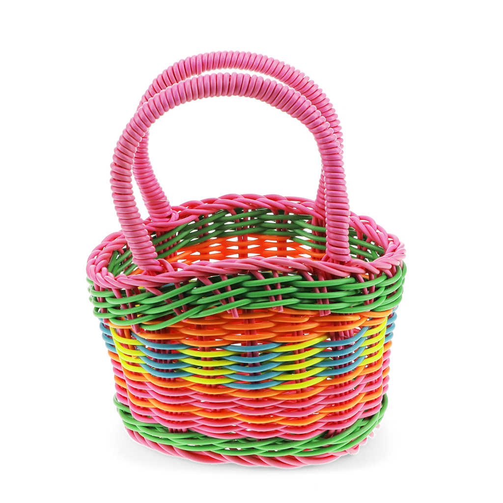 Rex London - Gewoven Mandje Mini Veelkleurig