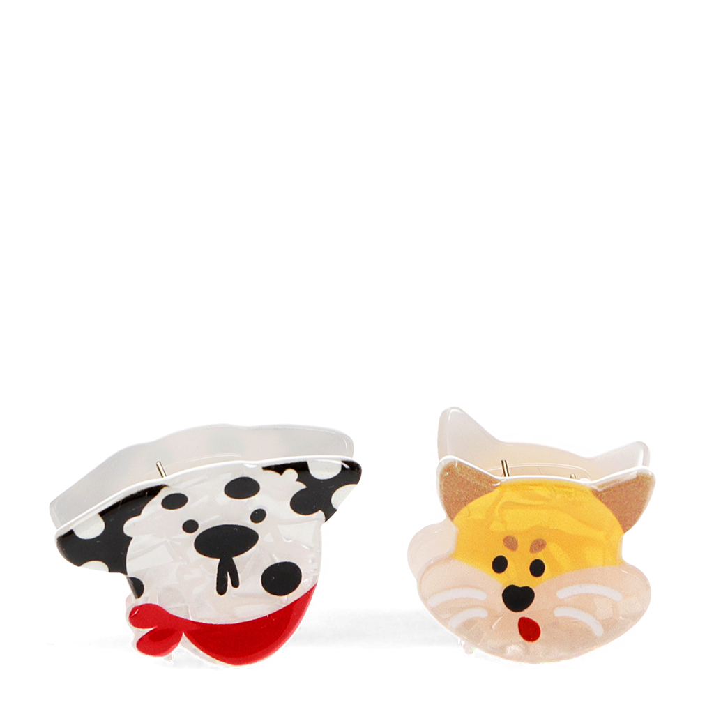 Rex London - Mini Haarklipjes Kat en Hond (set van 2)