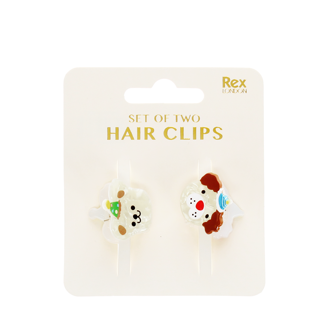 Rex London - Mini Haarknipjes Feesthondjes (set van 2)