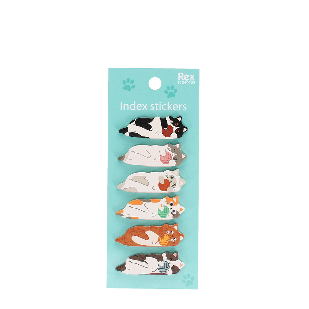Rex London - Index stickers (set van 6) - Katten