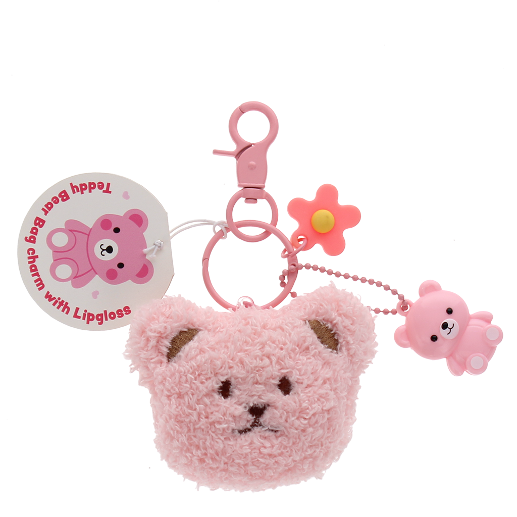 Rex London - Pluche tasaccessoire met lipgloss - Teddybeer