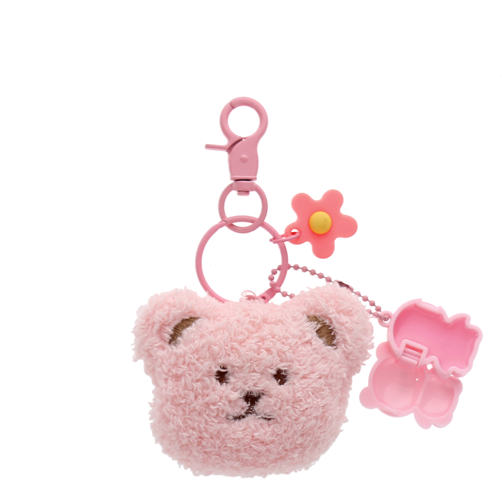 Rex London - Pluche tasaccessoire met lipgloss - Teddybeer