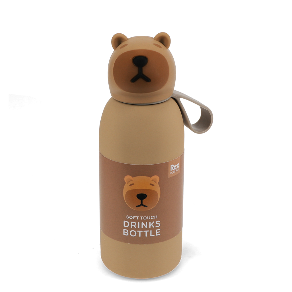 Rex London - Kinderdrinkfles Capybara met Dierenkop 350ml