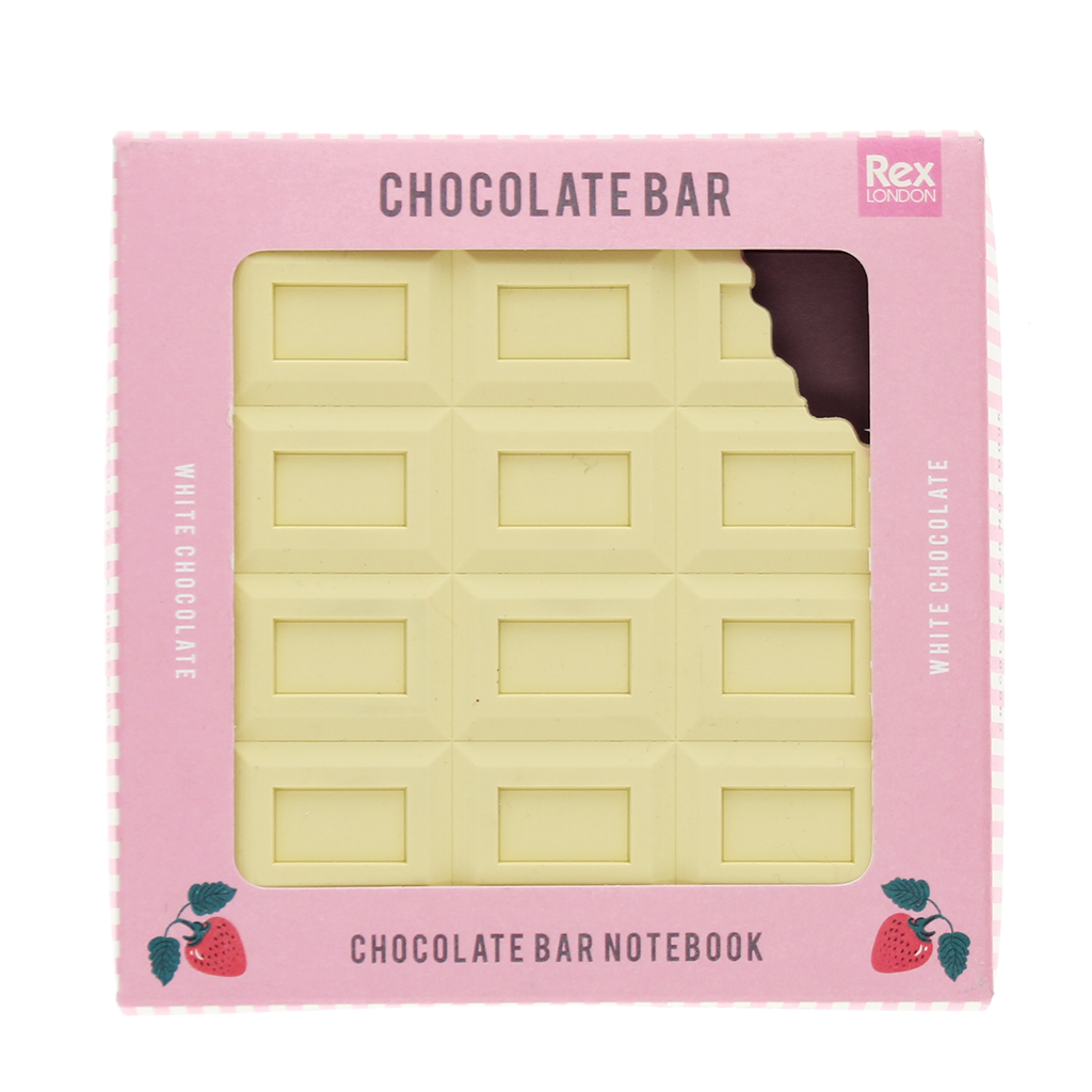 Rex London - Notitieblok Chocoladereep Wit