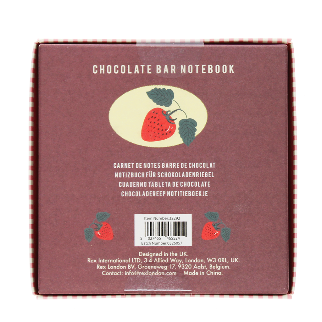 Rex London - Notitieblok Chocoladereep Wit