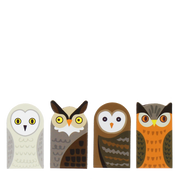 Rex London - Magnetische boekenleggers uilen (set van 4)