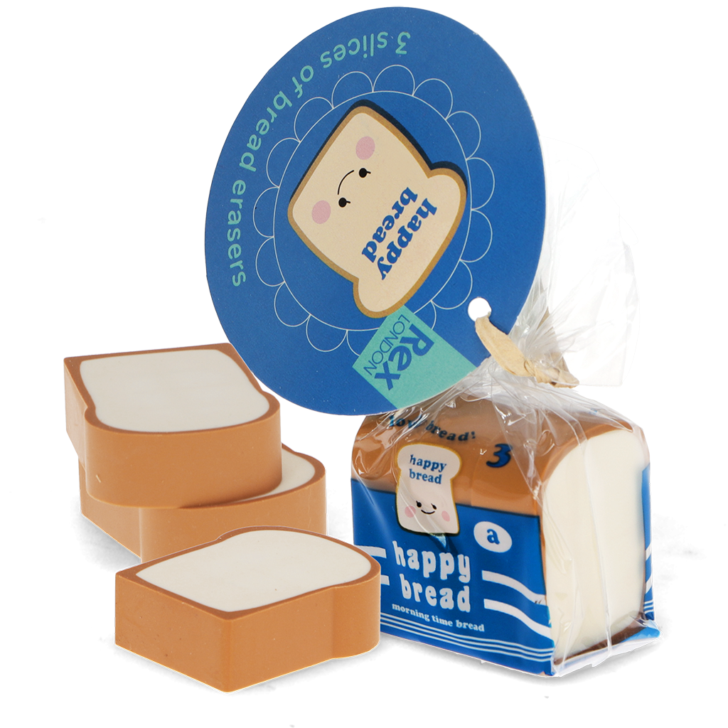 Rex London - Gummetjes Broodjes Happy Bread (3 stuks, blauw)