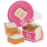 Rex London - Gummen Brood Tasty Bread (roze, 3 plakjes)