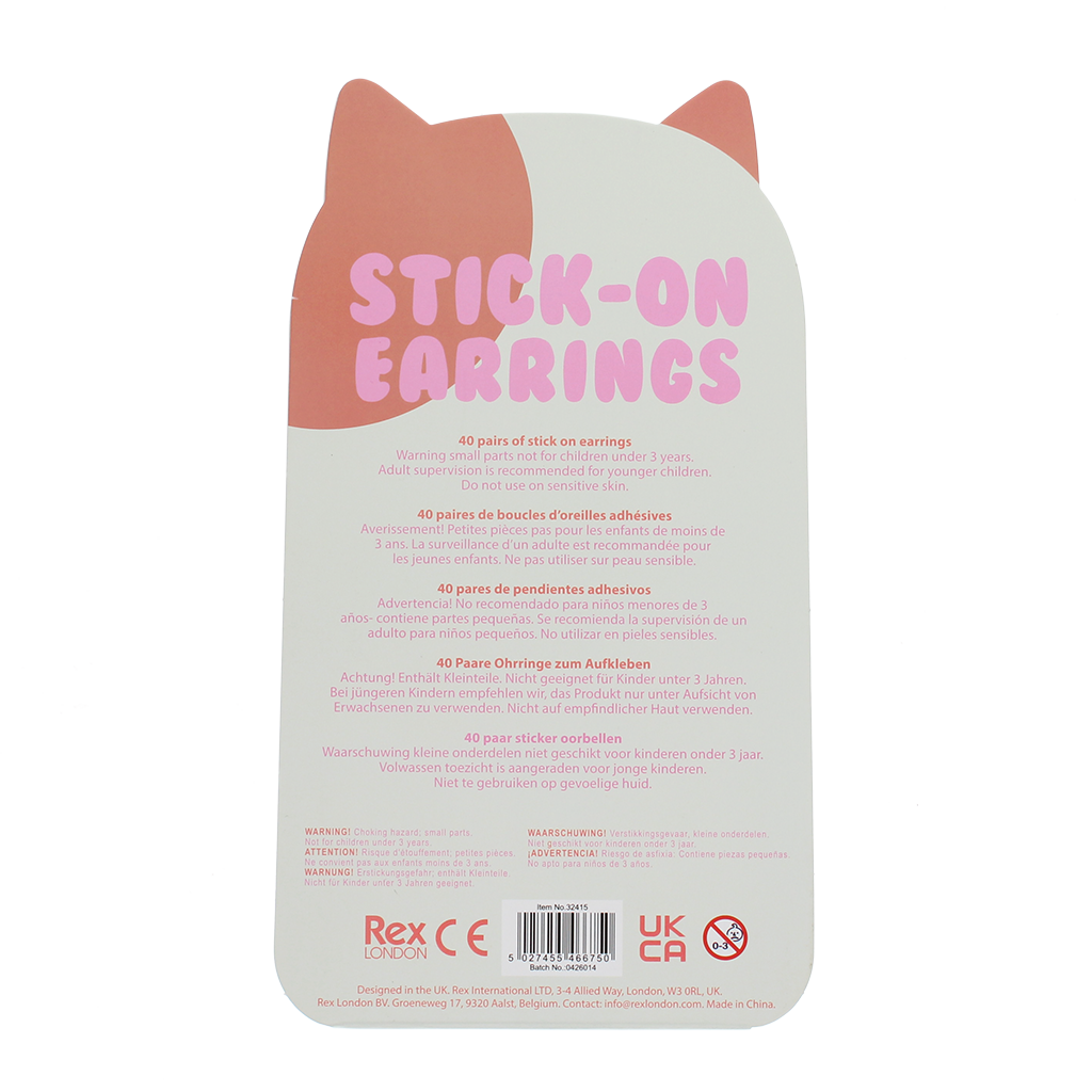 Rex London - Plakoorbelletjes Cool Cats (40 paar)