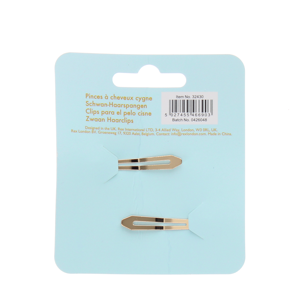 Rex London - Glitter Haarclips Zwaan (set van 2)