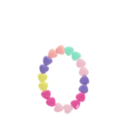 Rex London - Armband met Hartjes in Pastelkleuren