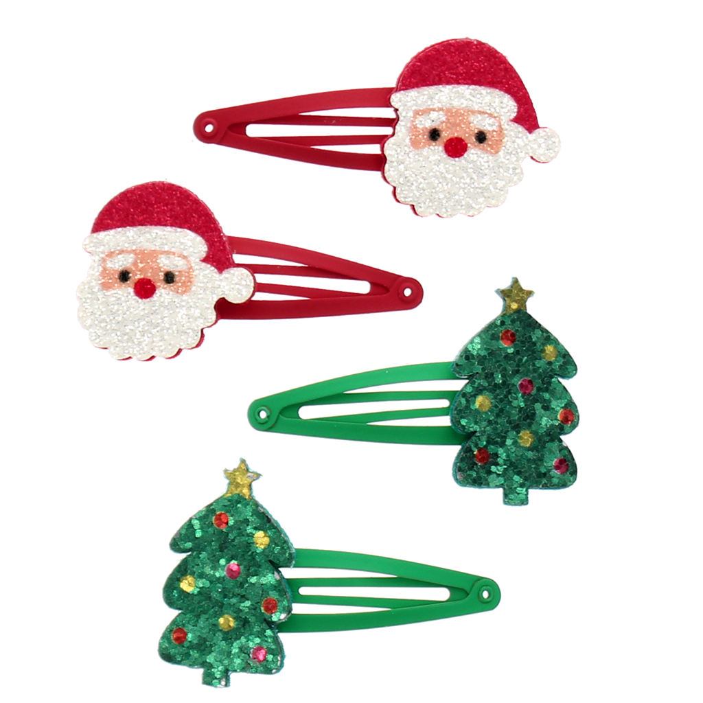Rex London - Glitter Haarspeldjes Kerst (set van 4)