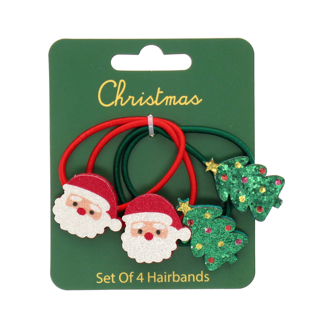 Rex London - Glitter haarbanden kerst (set van 4)