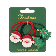 Rex London - Glitter haarbanden kerst (set van 4)