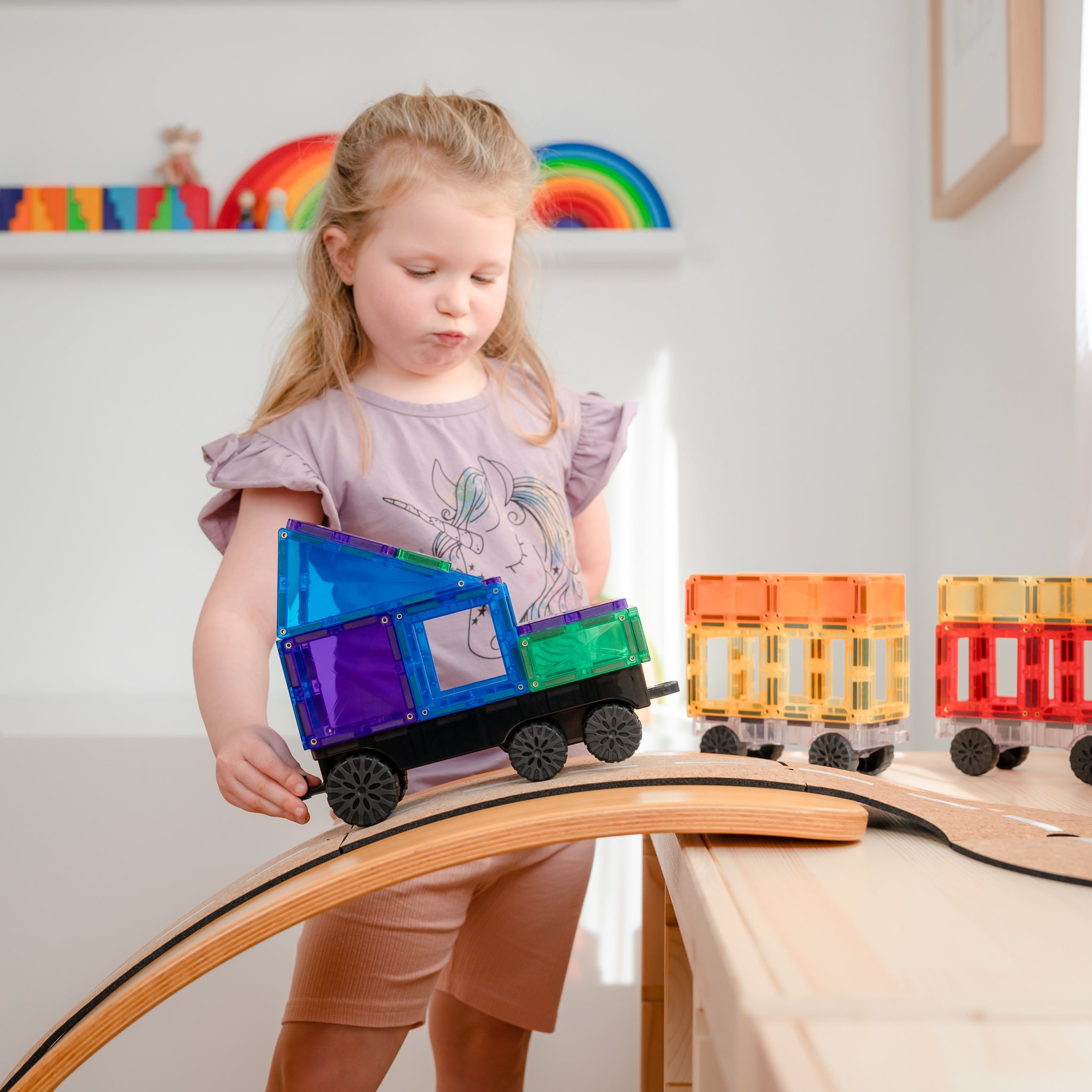 CONNETIX - Rainbow Transport 50 stuks - magnetisch constructiespeelgoed