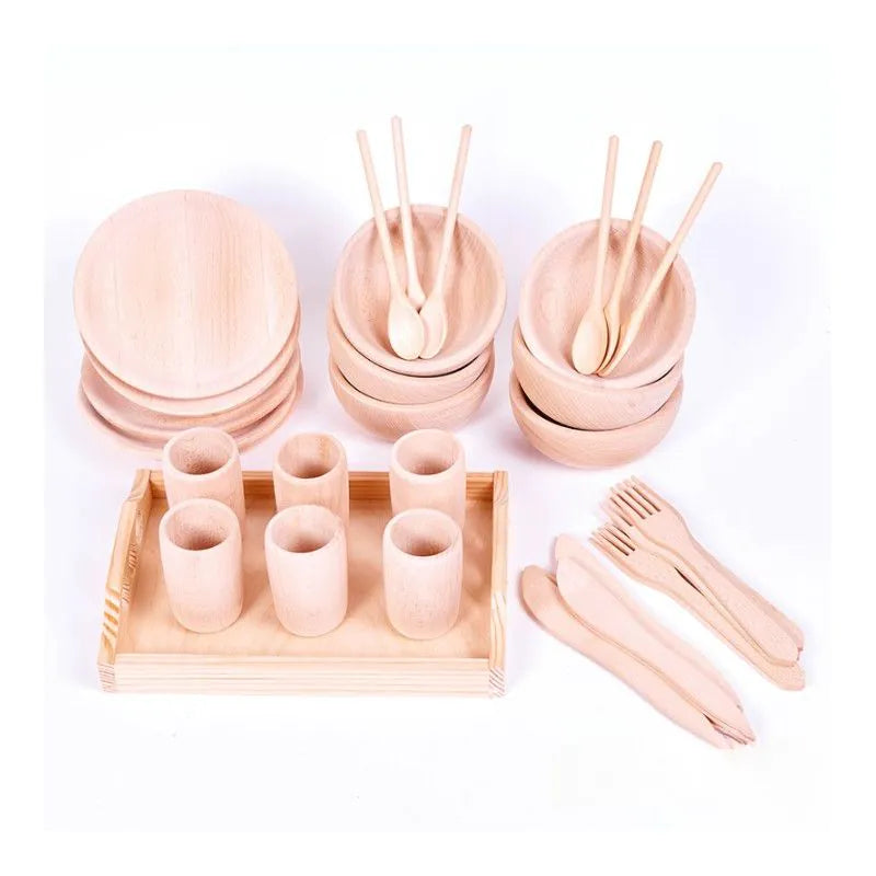 Cosy - Naturel Houten Theeservies