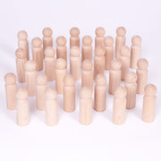 Cosy - Naturel Houten Poppetjes (30 stuks)