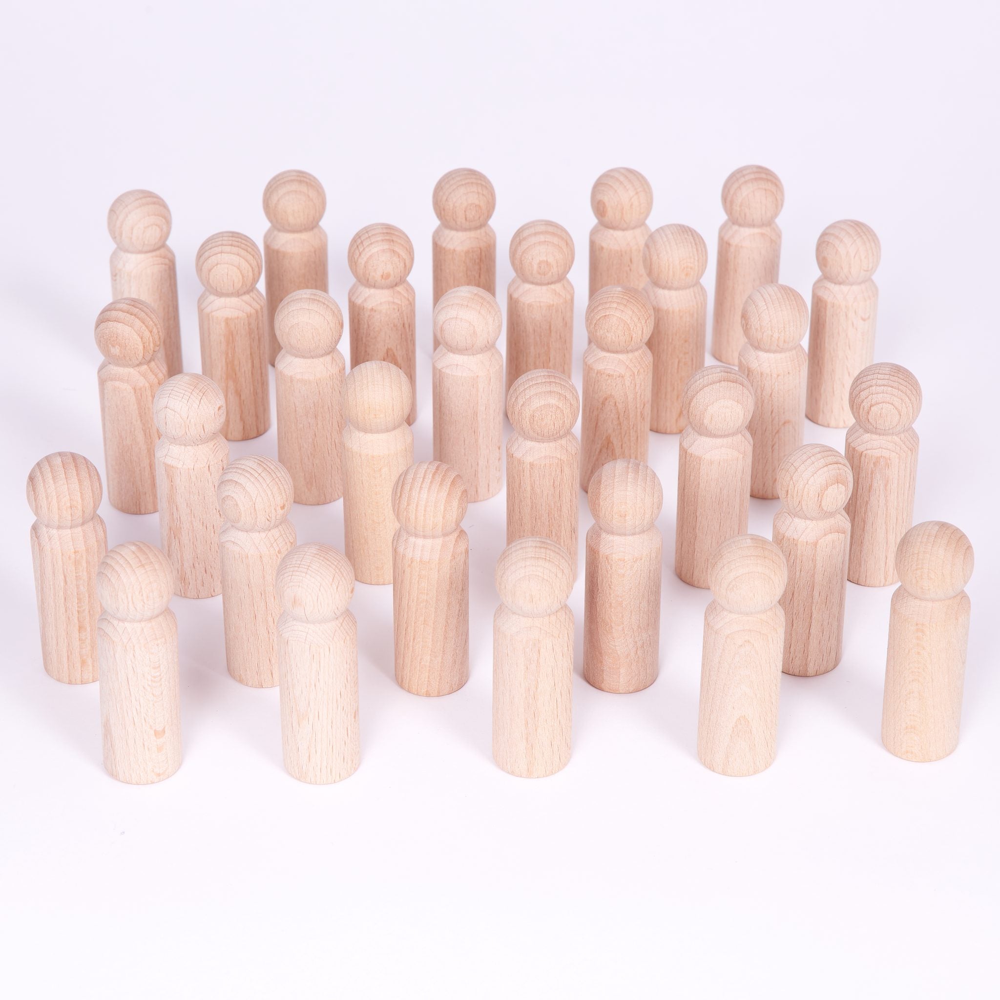 Cosy - Naturel Houten Poppetjes (30 stuks)
