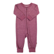 Joha - Wol/Bamboe Jumpsuit 2-in-1 met Voetjes - Bordeaux
