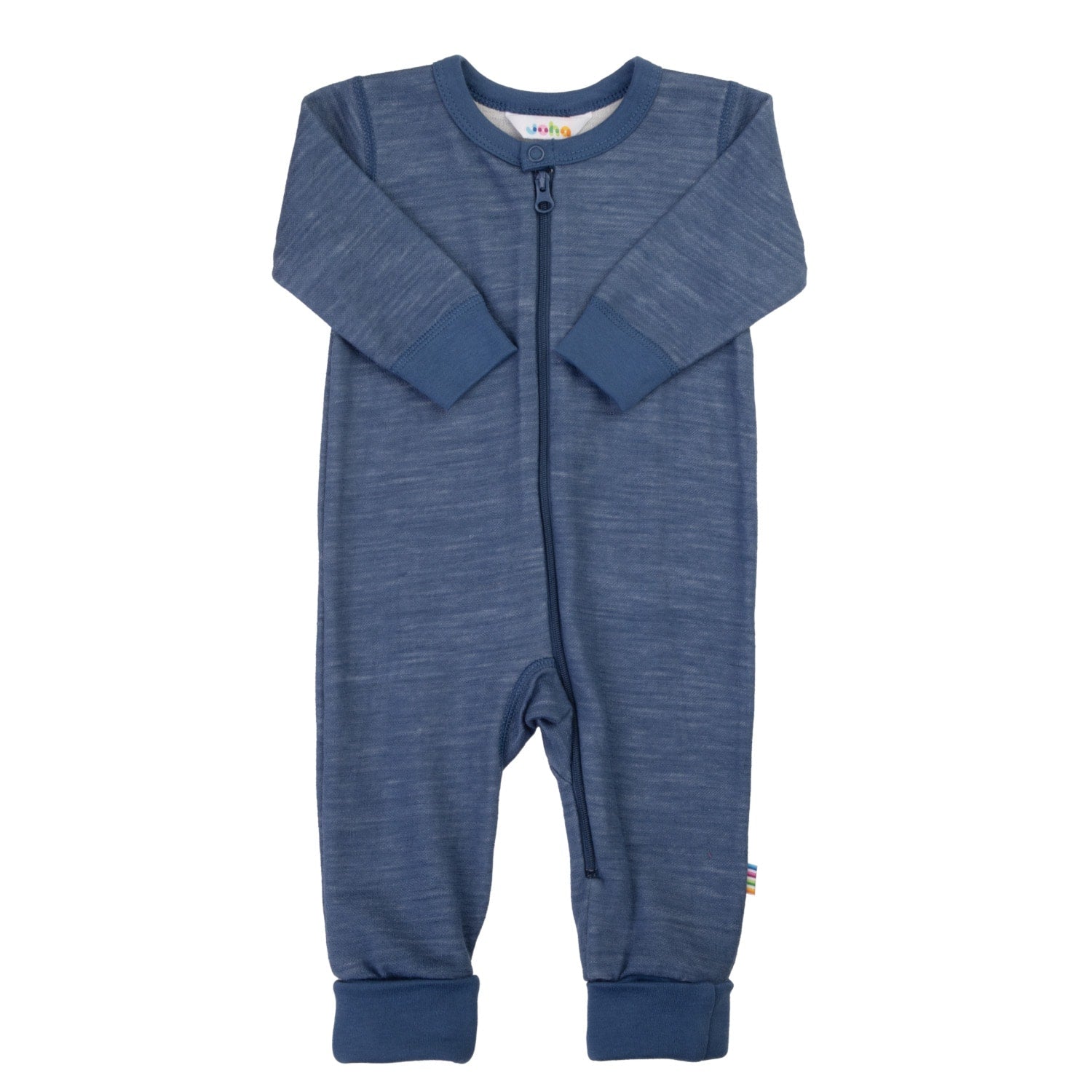 Joha - Wol/Bamboe Jumpsuit 2-in-1 met Voetjes - Donkerblauw