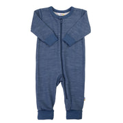 Joha - Wol/Bamboe Jumpsuit 2-in-1 met Voetjes - Donkerblauw
