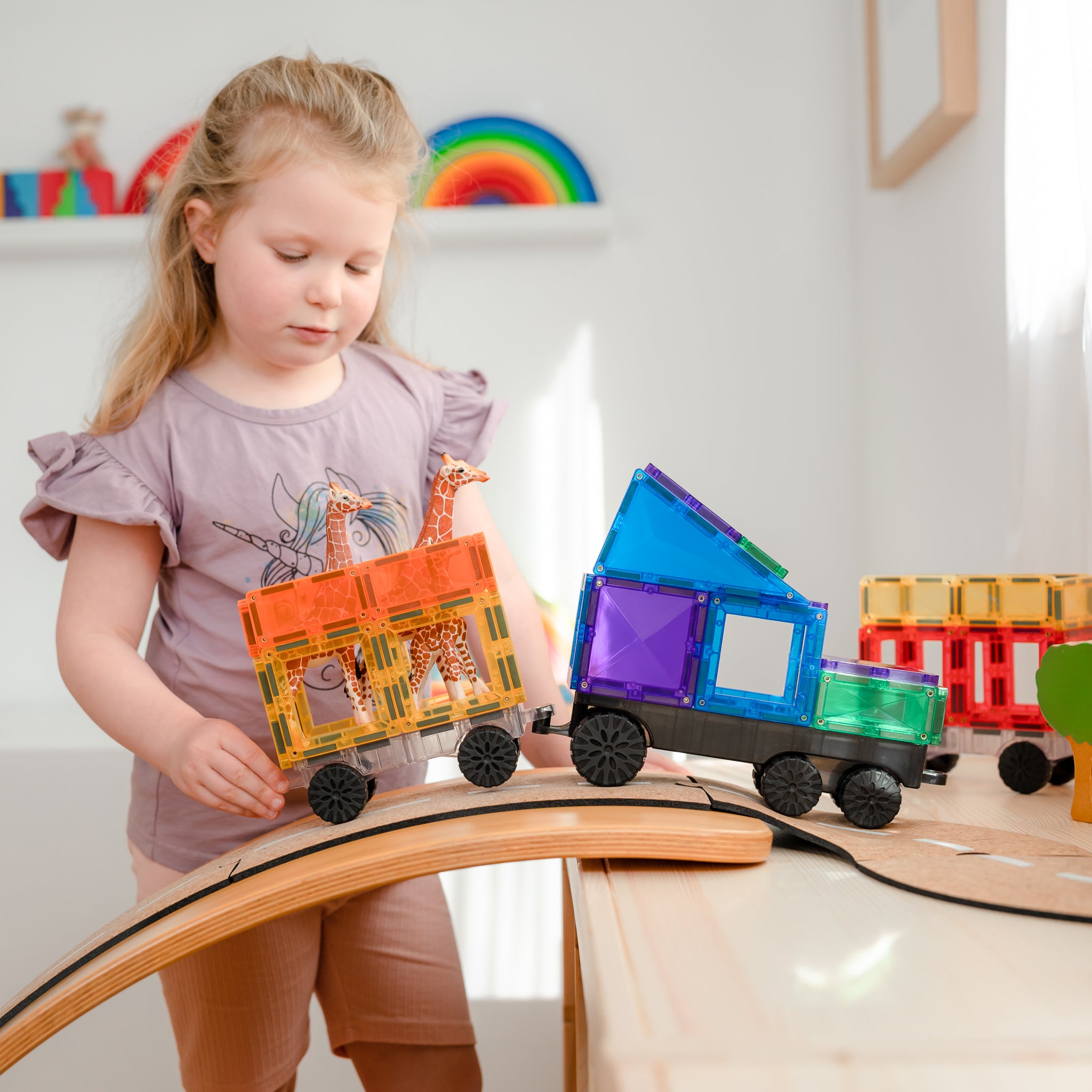 CONNETIX - Rainbow Transport 50 stuks - magnetisch constructiespeelgoed